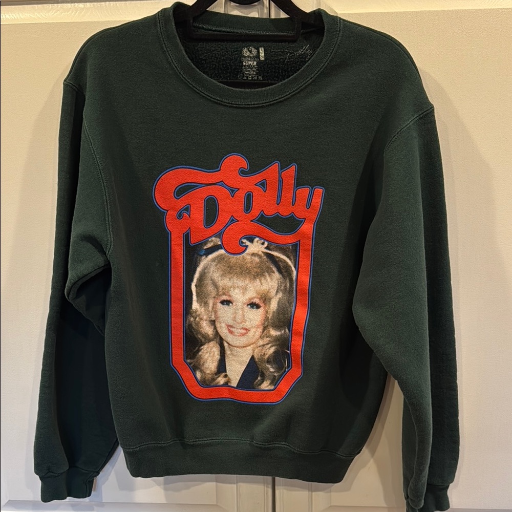 Topshop Green Dolly Sweatshirt